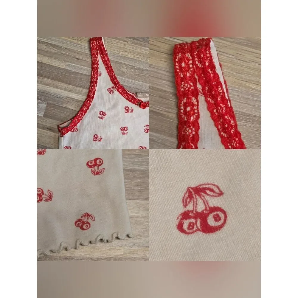 🔺️Messy Bun Just Chillin 8 Ball Cherry Print Top & Shorts Set XSmall